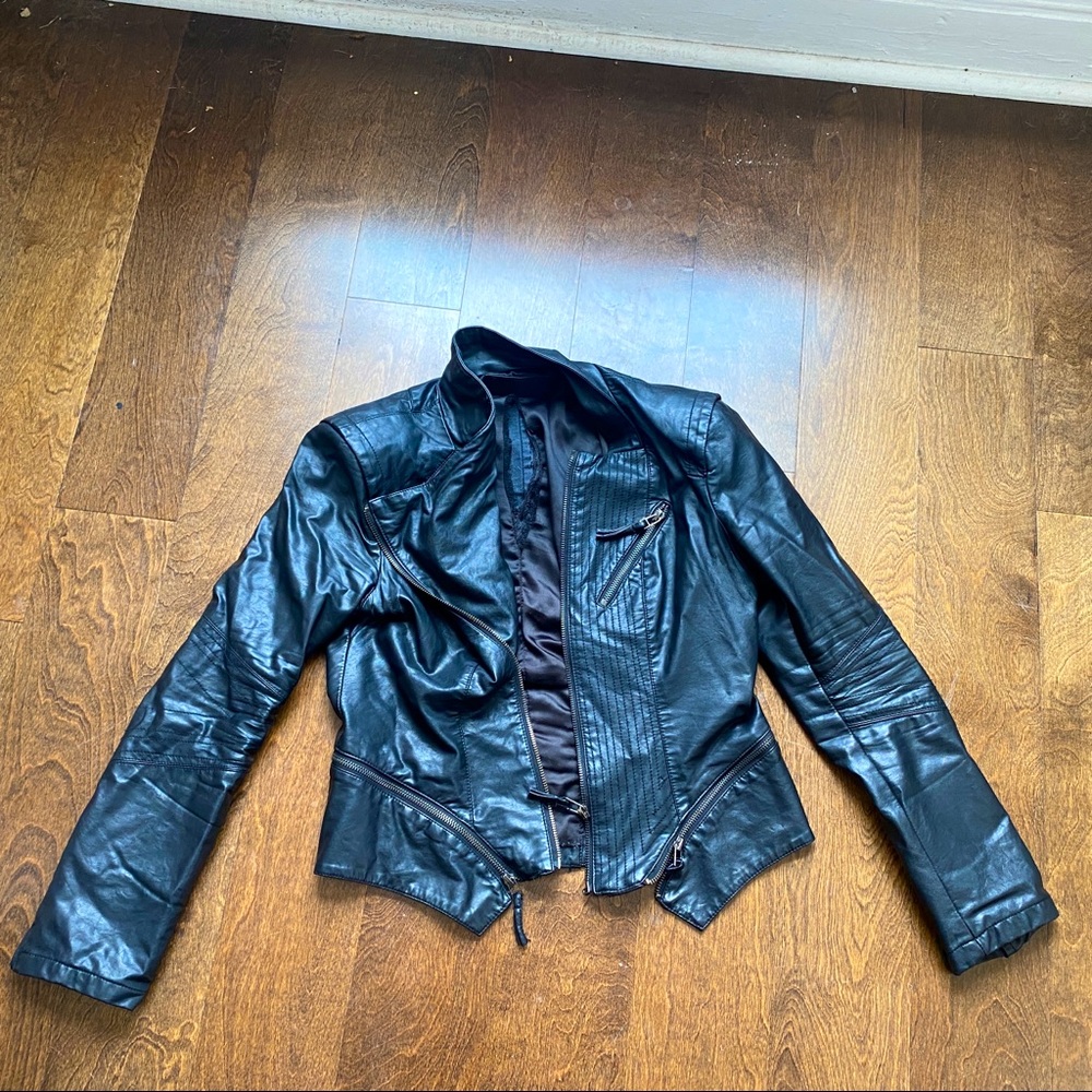 BlankNYC Faux leather moto jacket